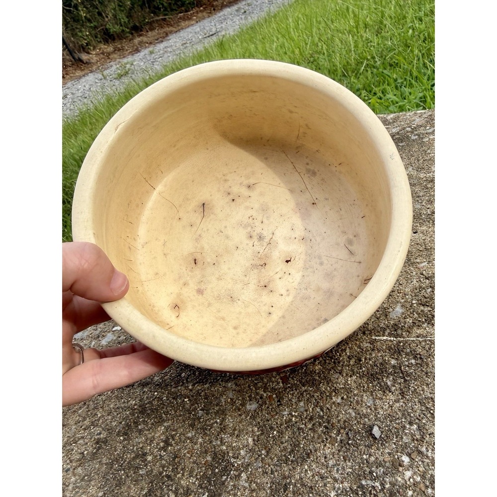 Weller Art Pottery DuPont Creamware Bowl Planter Art Deco Roma Antique 6 Inch - Picture 3 of 6